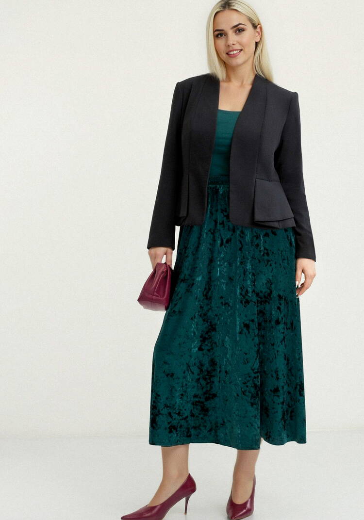 Юбка полусолнце из бархата шир.  750, рис. 14