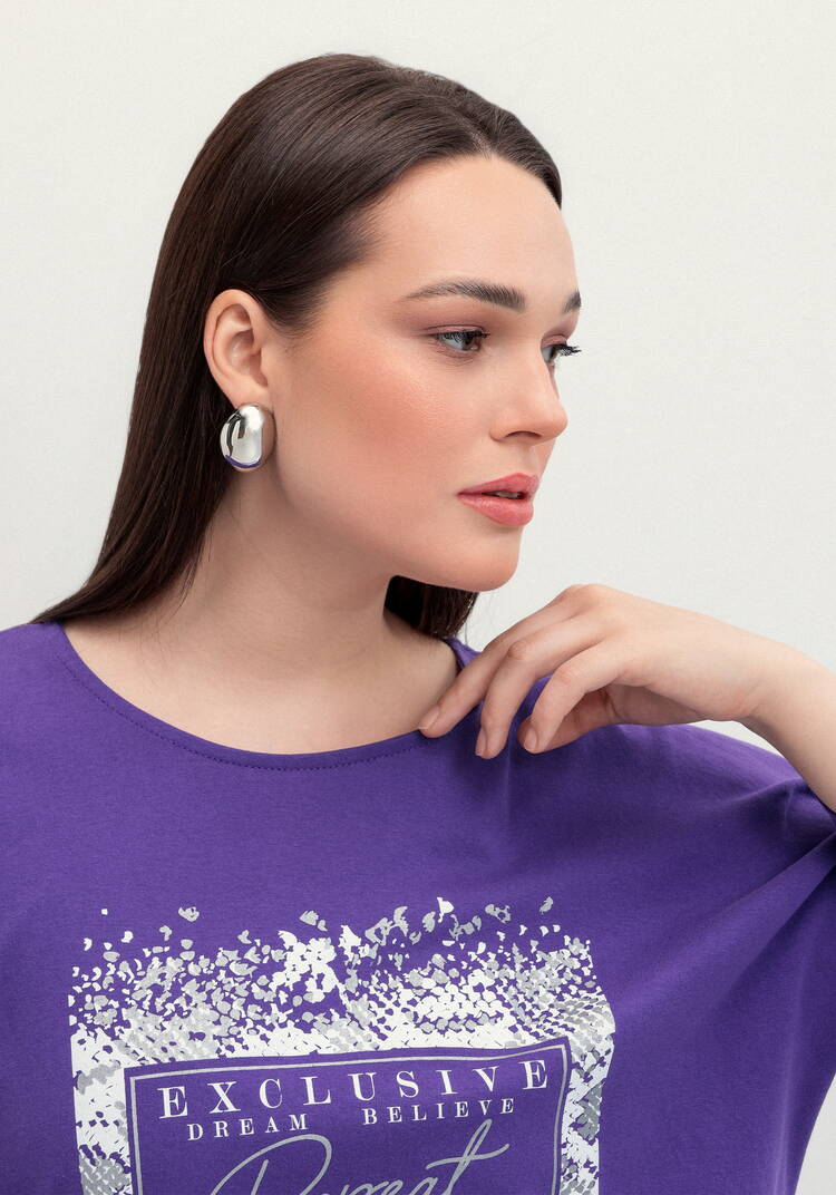 Туника с принтом на груди шир.  750, рис. 54