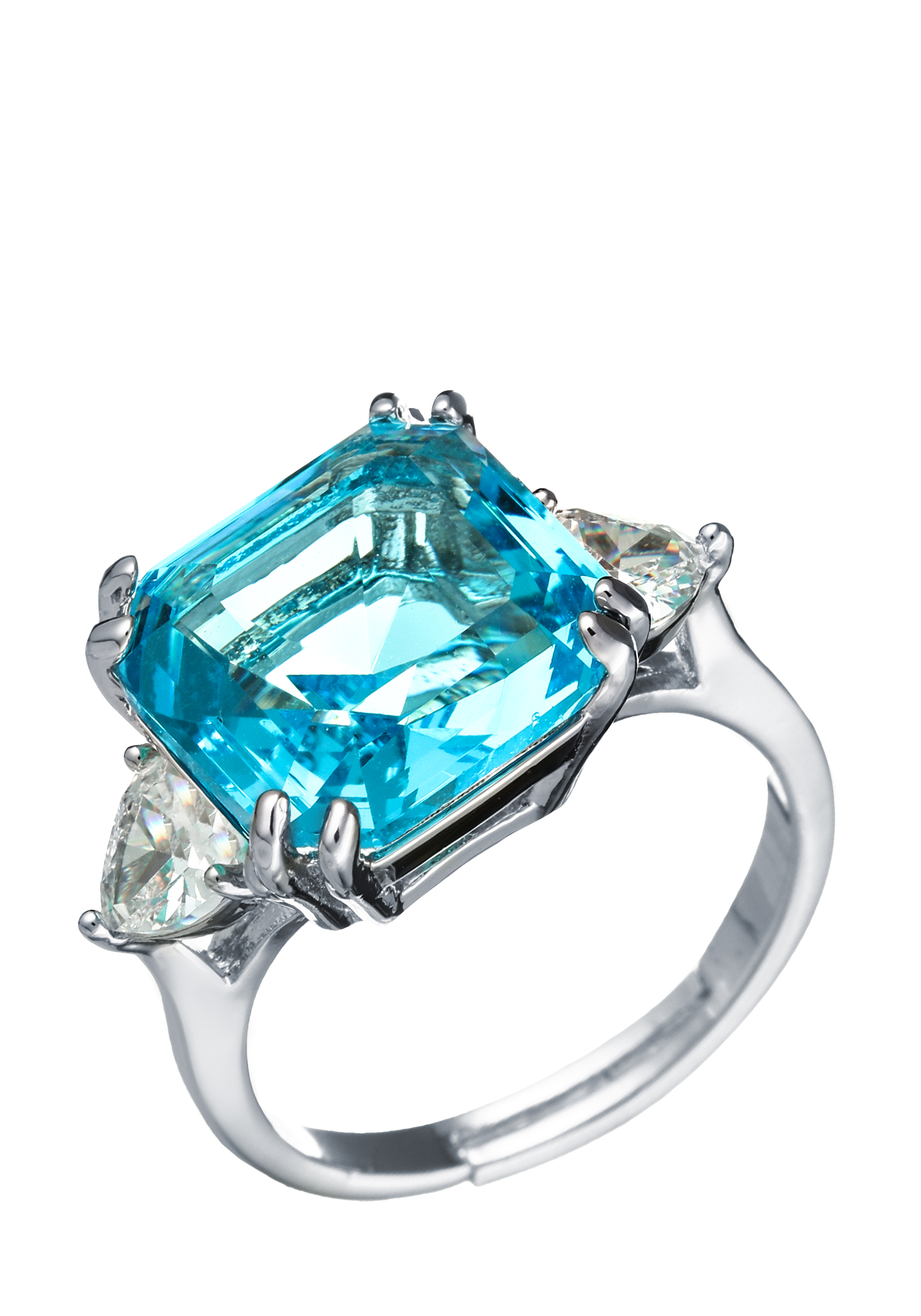 Кольцо "Истинное вдохновение" VGOLDIUM BY OLESYA TROFIMOVA, цвет синий сайдстоун - фото 5