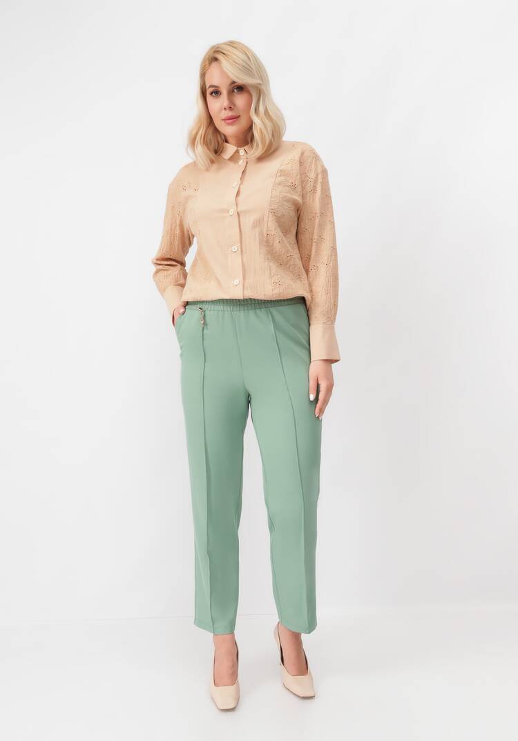 Брюки прямые с отсрочкой-стрелка шир.  750, рис. 18