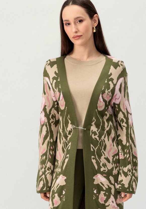 Кардиган с цветочным дизайном шир.  580, рис. 2