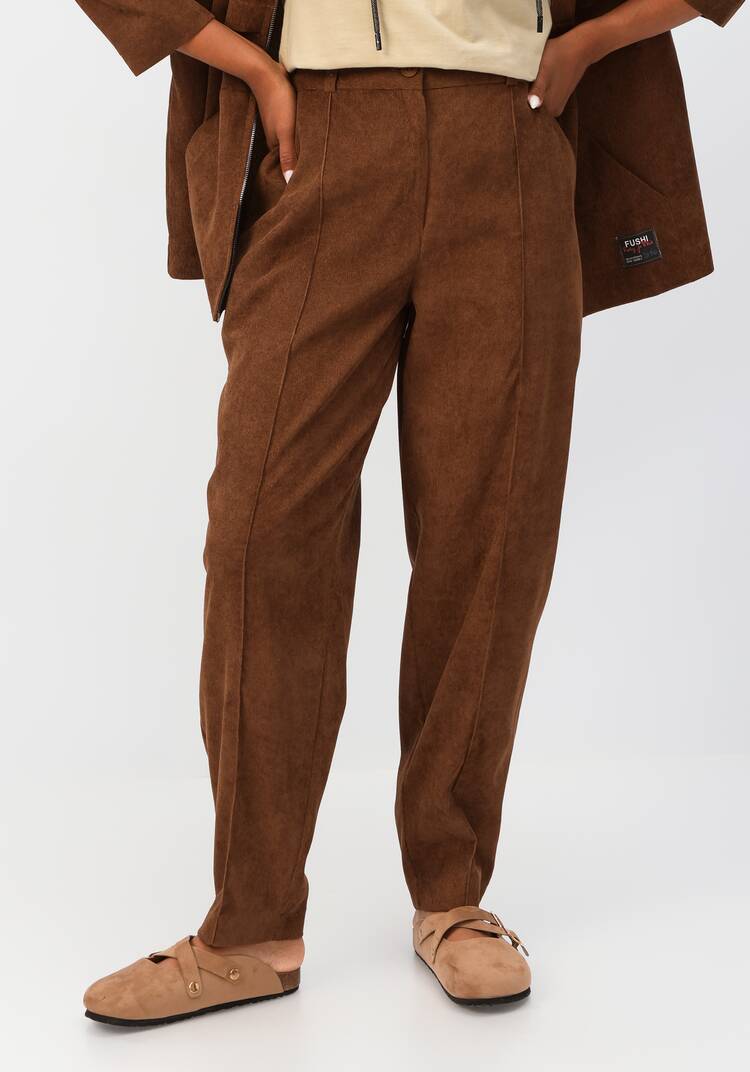 Брюки-бананы вельветовые с карманами шир.  750, рис. 17