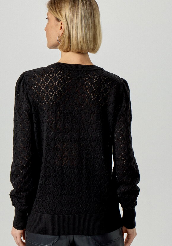 Кардиган ажурный с обтянутыми пуговицами шир.  580, рис. 3