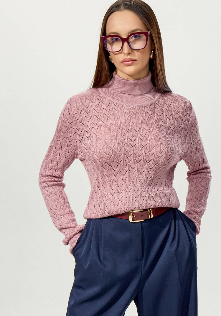 Свитер ажурный шир.  750, рис. 13