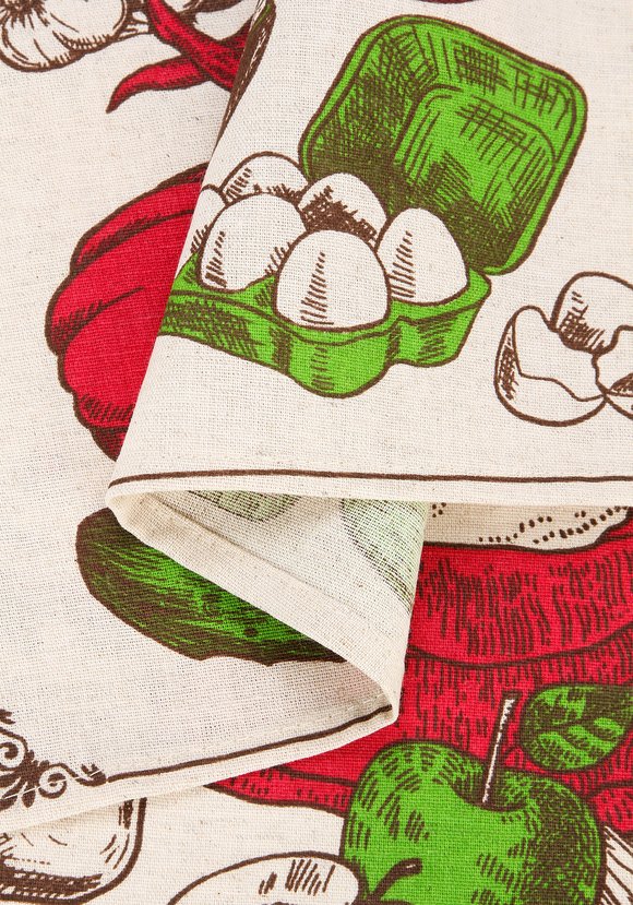 Комплект льняных полотенец  с принтом шир.  580, рис. 20