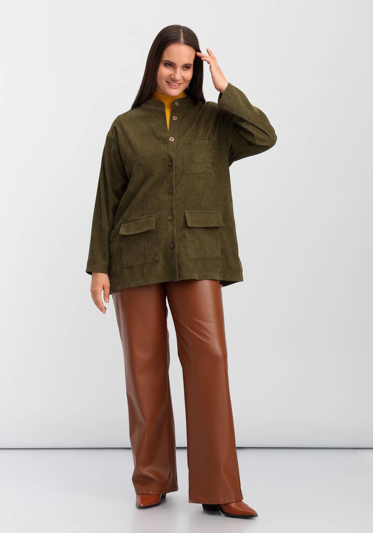 Рубашка оверсайз с воротником-стойкой шир.  750, рис. 10