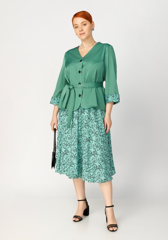 Комплект: пиджак с юбкой шир.  580, рис. 16