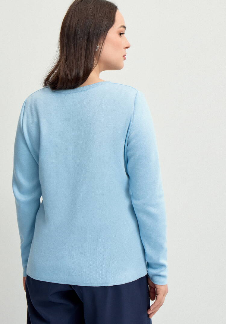 Джемпер с графичными цветами шир.  750, рис. 9