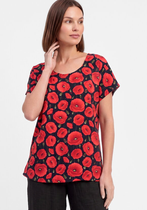Футболка Цветущие маки шир.  580, рис. 6