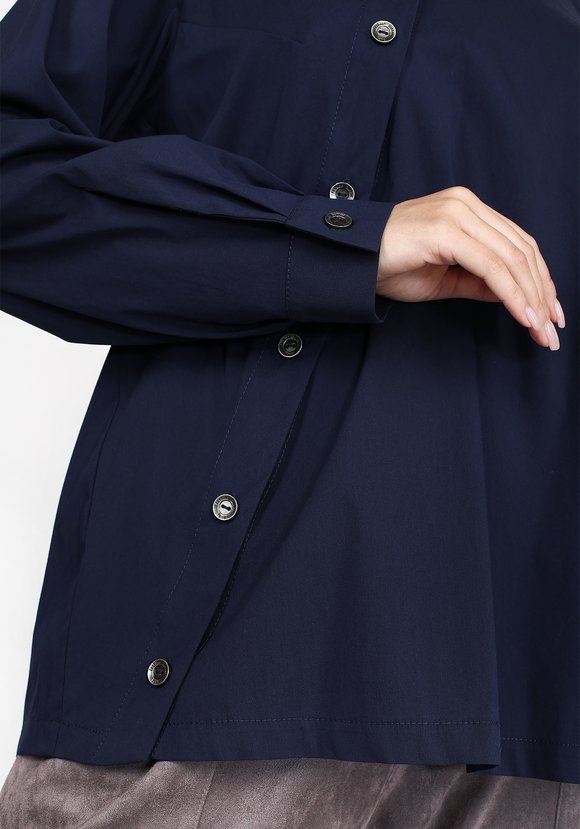 Блуза с ассиметричной застежкой на пуговицы шир.  580, рис. 4