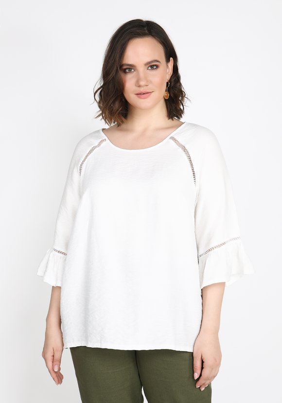 Блуза с вставками из кружева шир.  580, рис. 8