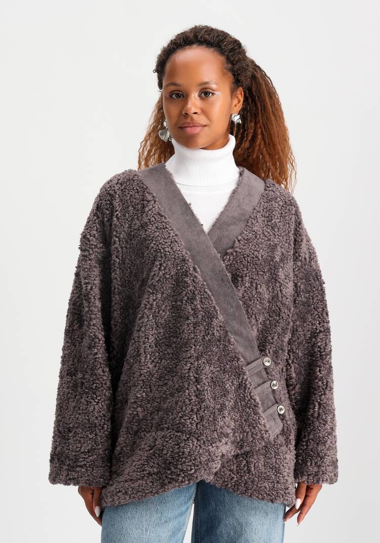 Кардиган из меховой ткани шир.  750, рис. 13