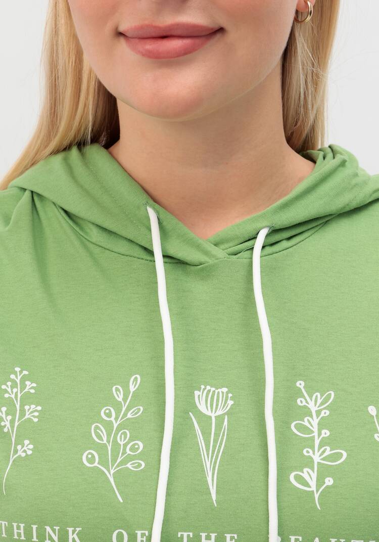 Футболка с капюшоном и лаконичным принтом шир.  750, рис. 5