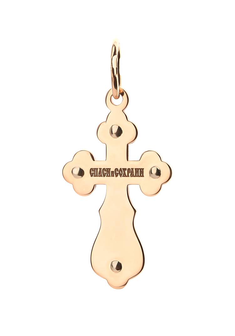 Подвеска-крест золотая  Иисус шир.  750, рис. 2