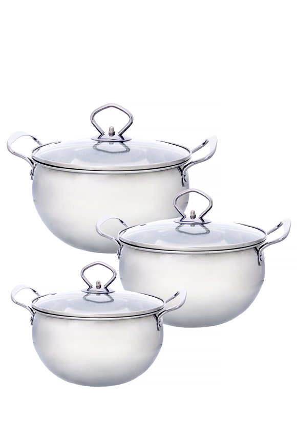 Набор посуды из нержавеющей стали 6 предметов шир.  580, рис. 1