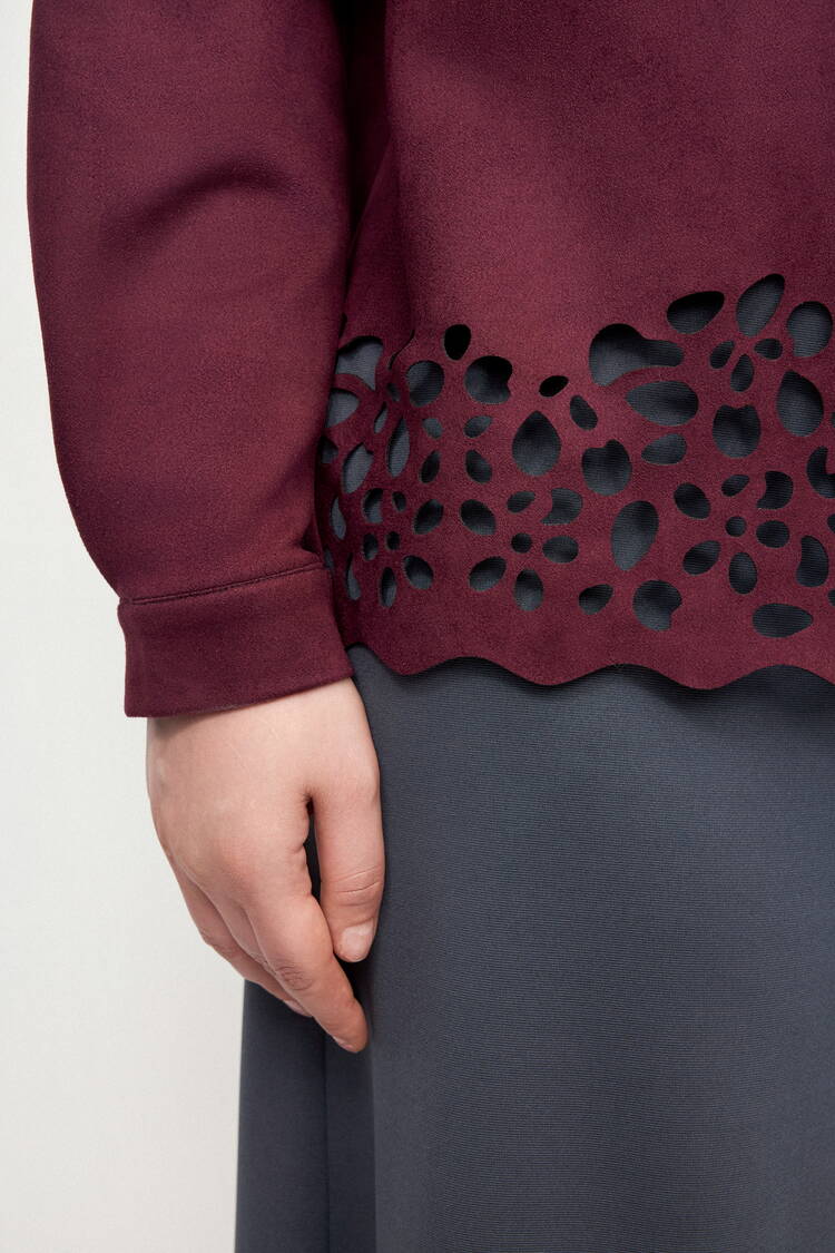 Рубашка замшевая с ажурным узором Веста шир.  750, рис. 14