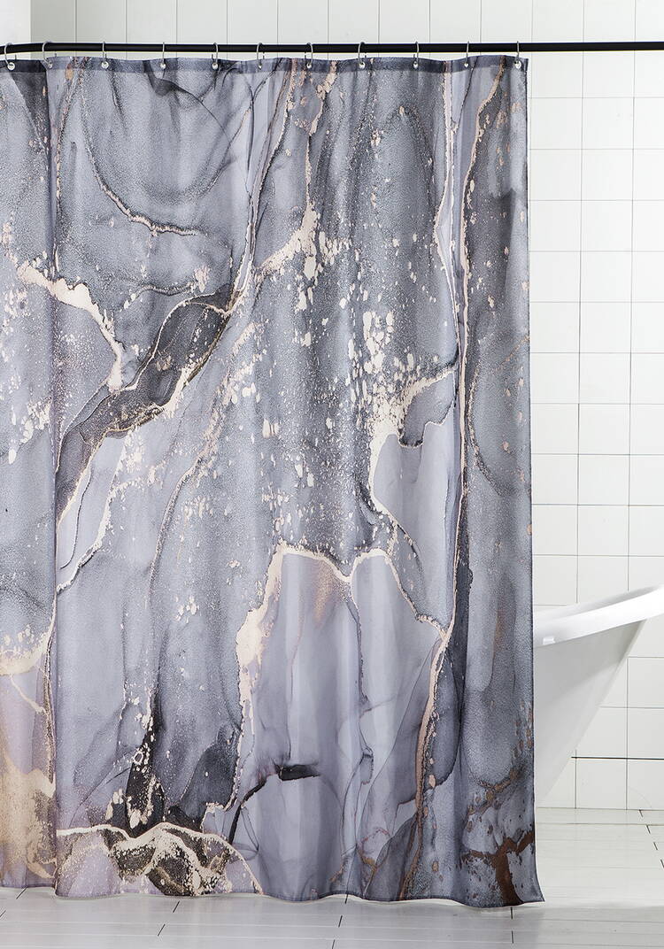 Штора для ванной Мраморный стиль шир.  750, рис. 11