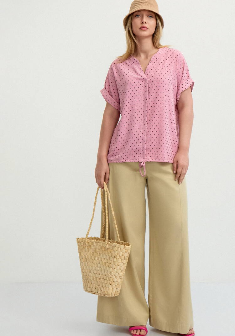 Блуза на кулиске по низу Мира шир.  750, рис. 24