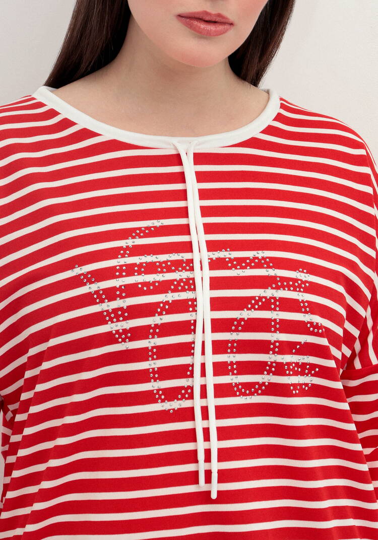 Блуза с декором из страз и рукавом 3/4 шир.  750, рис. 13