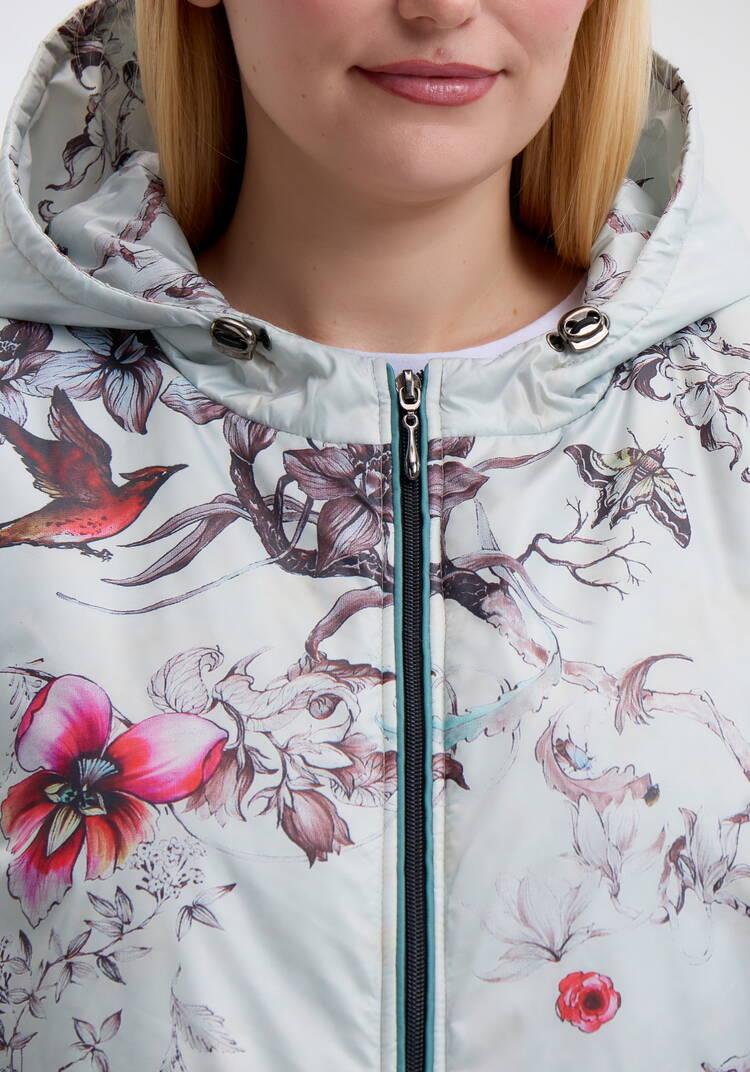 Куртка с цветочным принтом Агнесса шир.  750, рис. 15