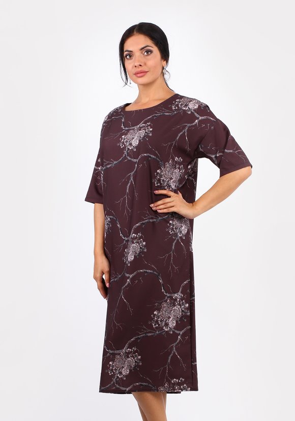 Платье свободного кроя с рукавом 1/2 шир.  580, рис. 4