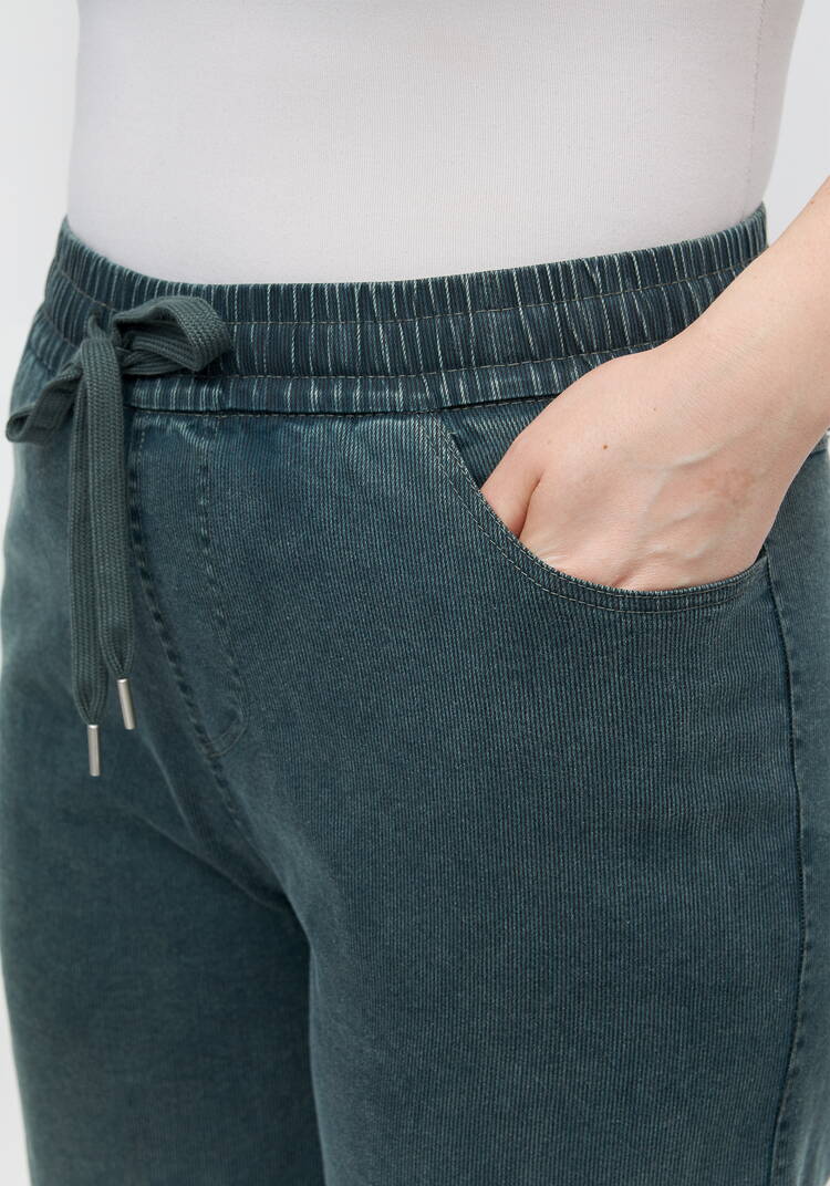 Джинсы цветные с резинкой по поясу шир.  750, рис. 15