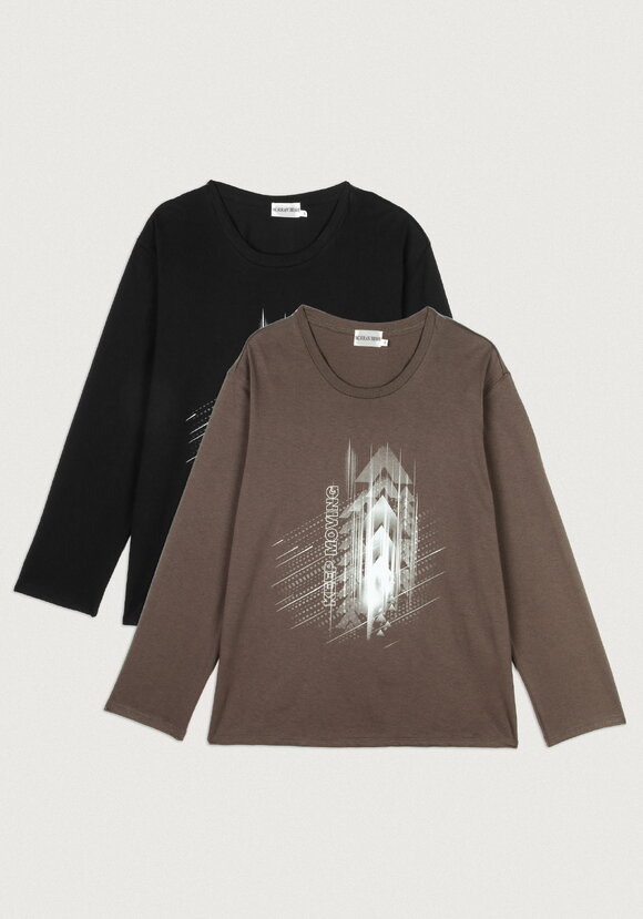 Комплект мужских лонгсливов с принтом шир.  580, рис. 30