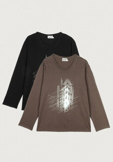 Комплект мужских лонгсливов с принтом