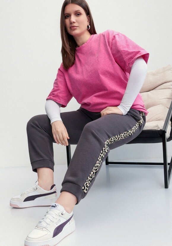 Брюки с леопардовыми лампасами шир.  580, рис. 34