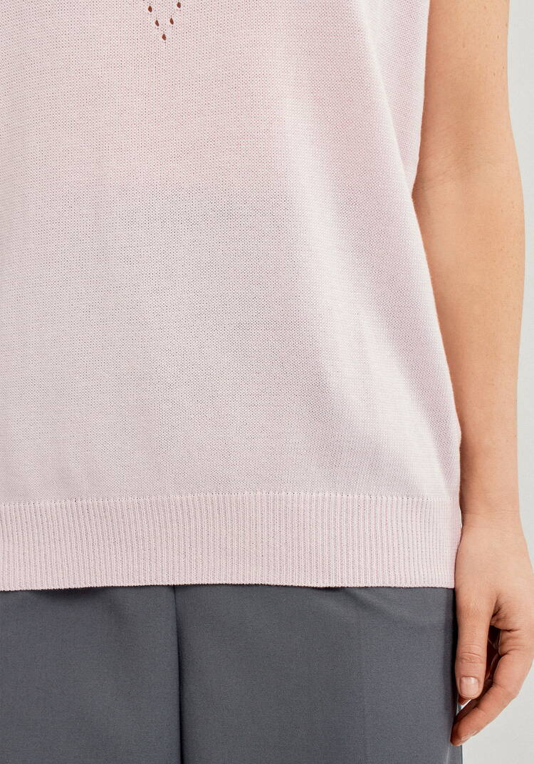 Топ женский без рукава с ажурным рисунком шир.  750, рис. 6