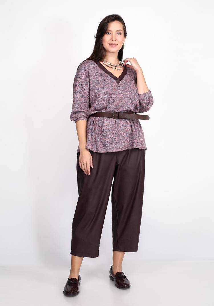 Брюки из экокожи на резинке шир.  750, рис. 11