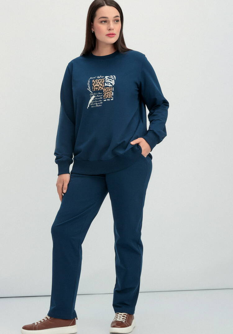 Комплект (брюки и свитшот с принтом) шир.  750, рис. 10