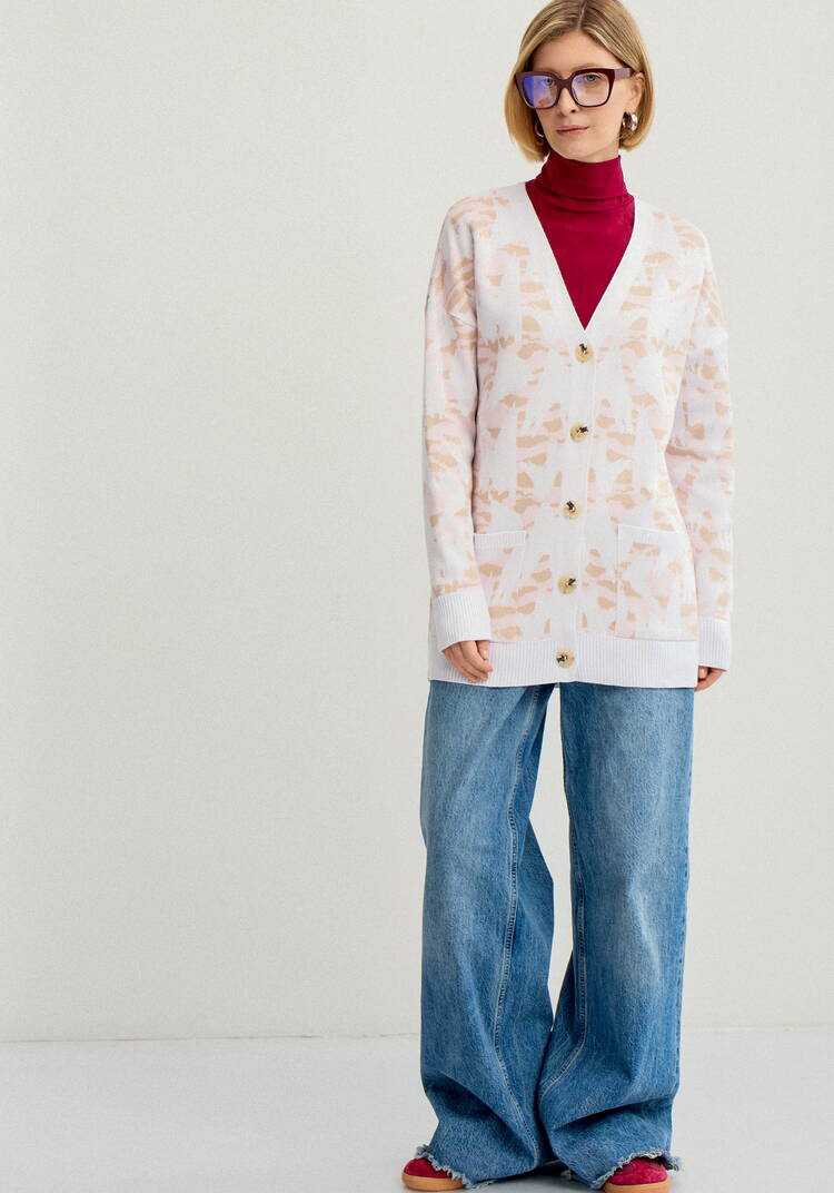 Кардиган с застежкой на пуговицы шир.  750, рис. 7