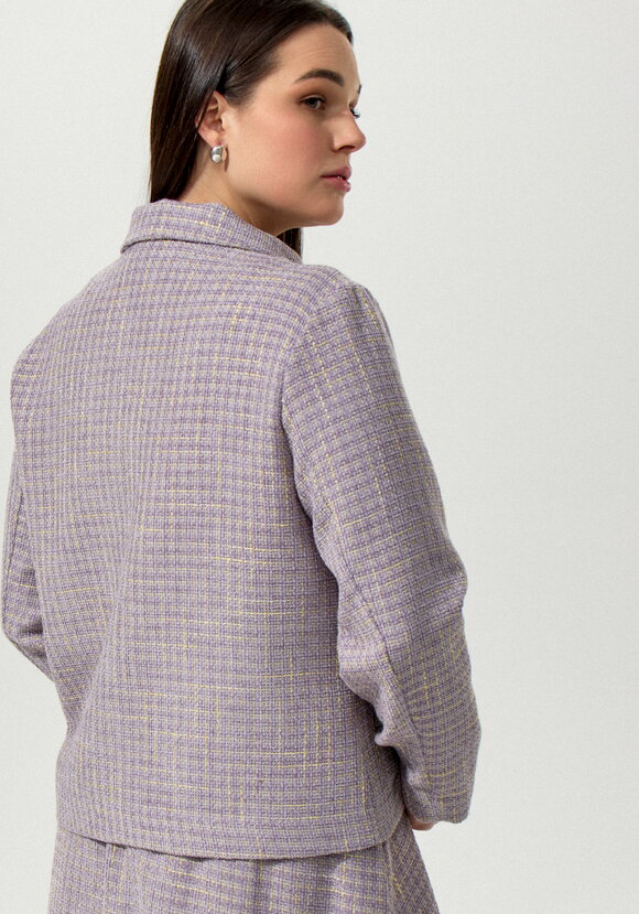 Юбка А-силуэта на резинке по спинке твидовая шир.  580, рис. 8