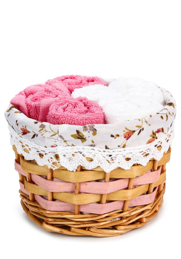 Махровые салфетки в корзинке, 6 шт. шир.  580, рис. 7