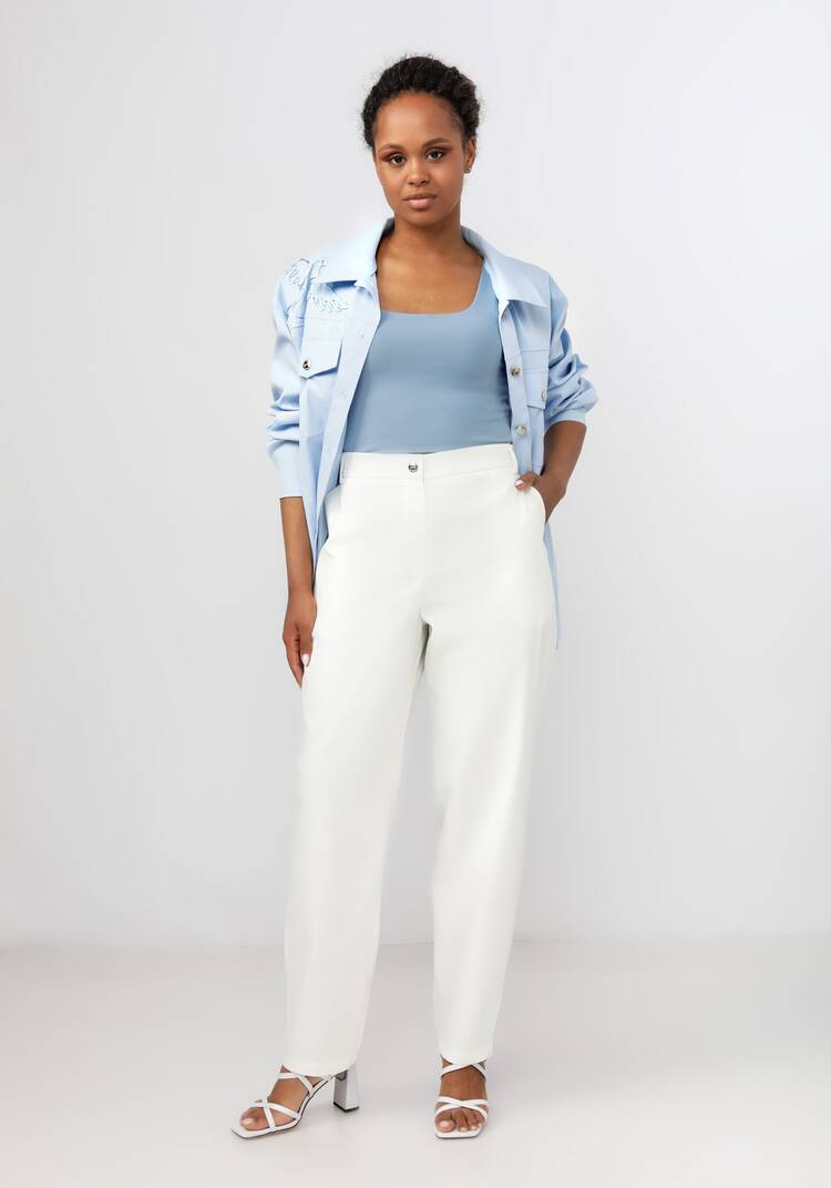 Брюки с вышивкой на кармане шир.  750, рис. 7