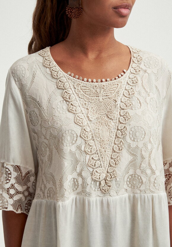 Туника ярусная кружевная шир.  580, рис. 5