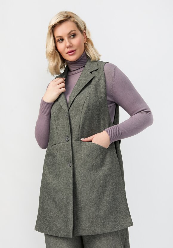 Жилет удлиненный с разрезами по бокам шир.  580, рис. 8