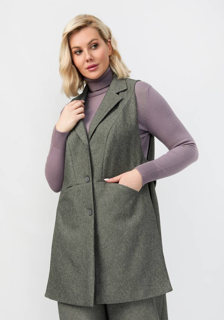 Жилет удлиненный с разрезами по бокам шир.  750, рис. 8