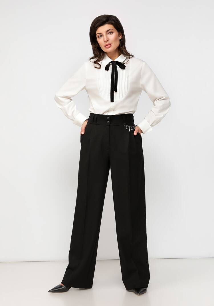 Брюки со стрелками и декором шир.  750, рис. 7