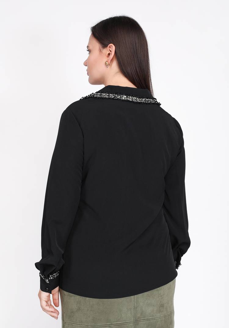 Блуза с отделкой из тесьмы шир.  750, рис. 3