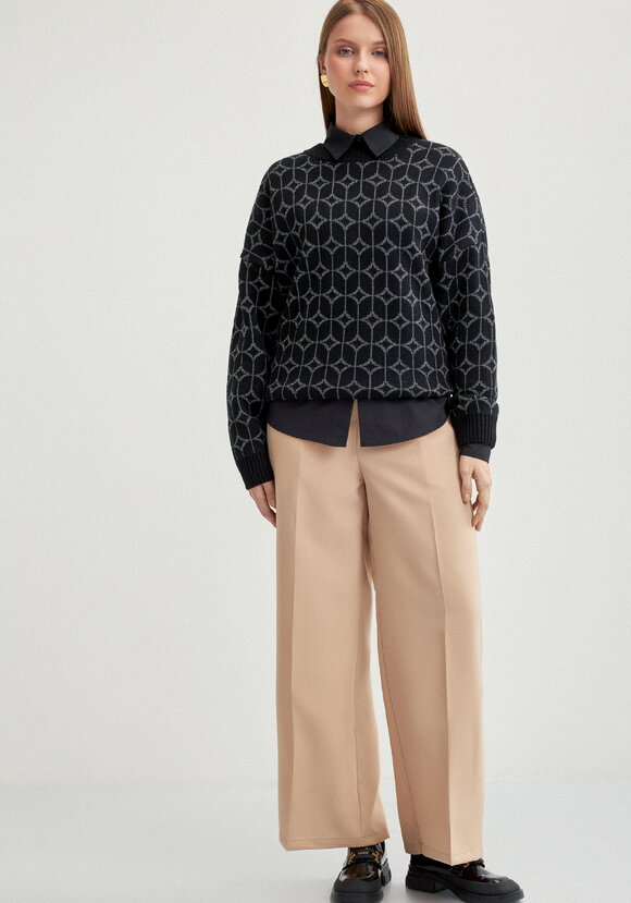 Брюки на эластичной ленте свободного кроя шир.  580, рис. 24