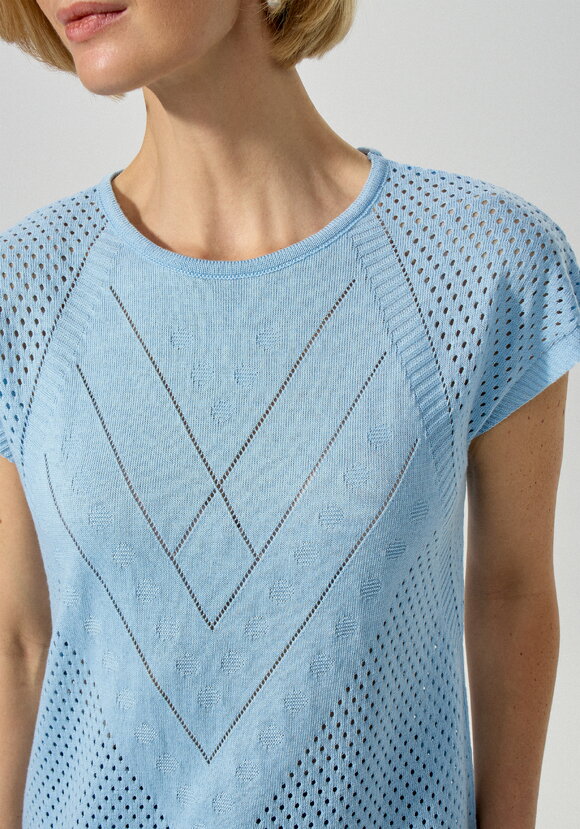 Футболка ажурная с графичным рисунком шир.  580, рис. 19