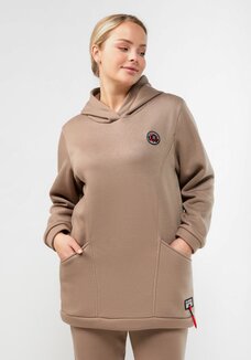 Толстовка удлиненная с капюшоном