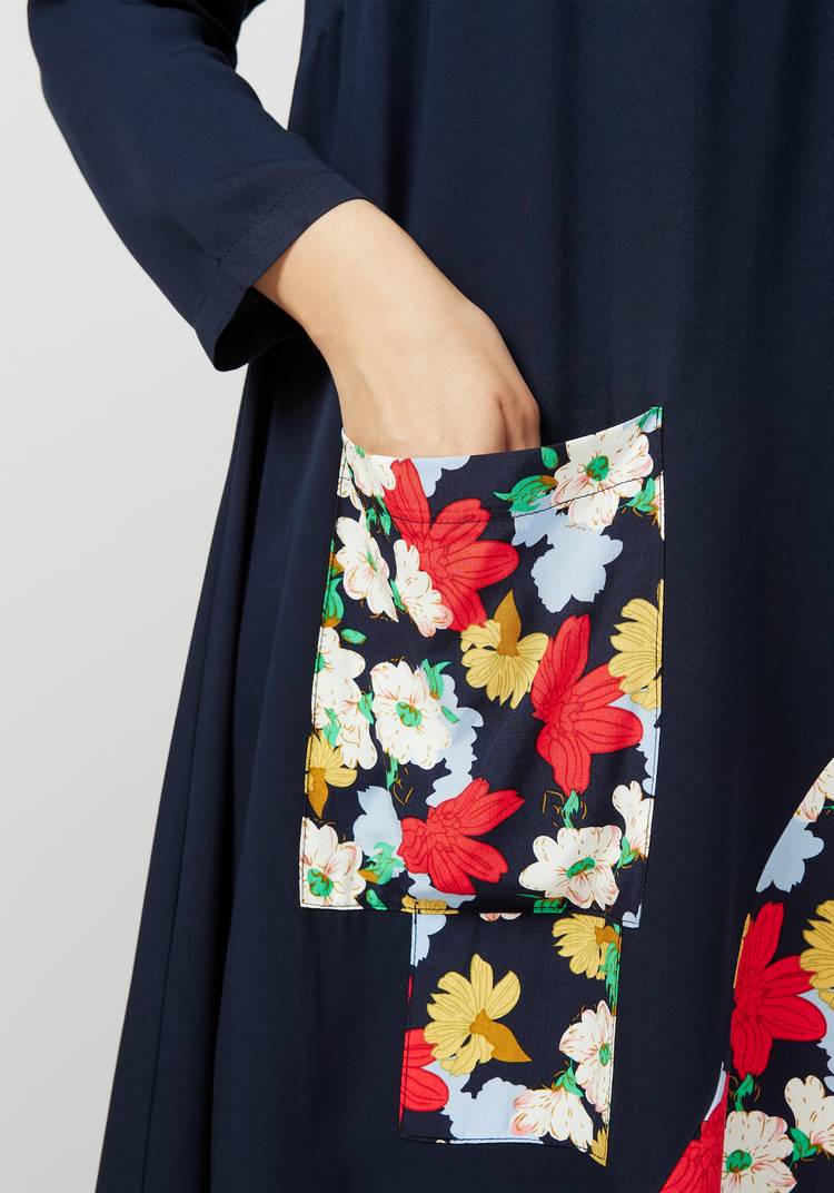 Платье с контрастными вставками Белла шир.  750, рис. 10