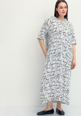 Платье-футболка с капюшоном