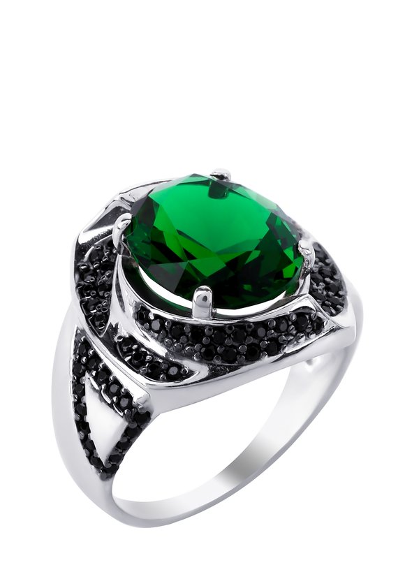 Кольцо серебряное Лаконика шир.  580, рис. 1