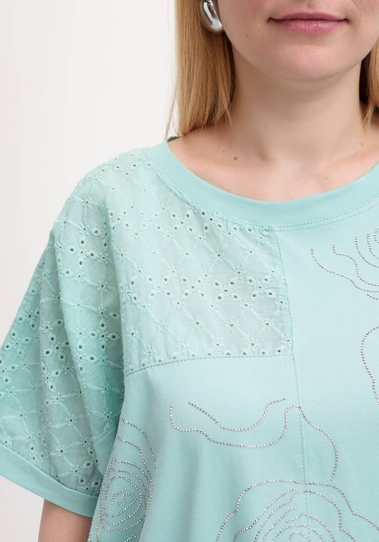 Футболка с рисунком из страз шир.  750, рис. 16