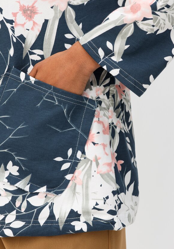 Жакет с цветочным принтом и капюшоном шир.  580, рис. 10