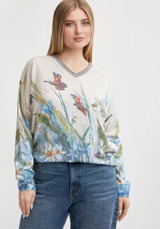 Джемпер с художественным рисунком Агата